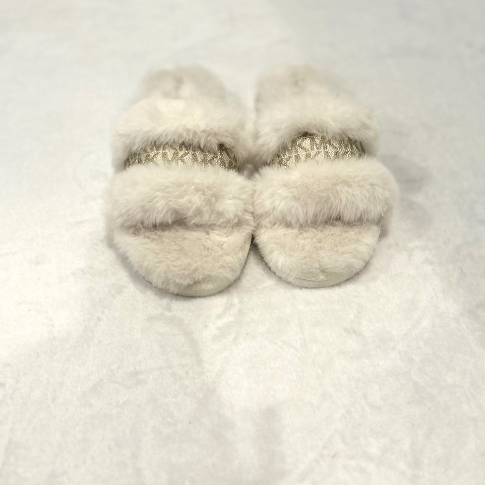 Michael Kors Scarlett Faux Fur Slide Sandal Color - Cream  Size 10 M New In Box - Picture 4 of 6